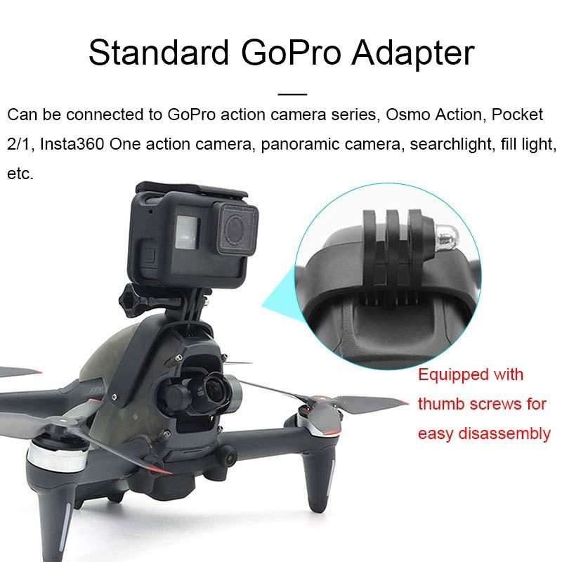 For DJI FPV Top Expansion Adapter Bracket Sports Camera Bracket