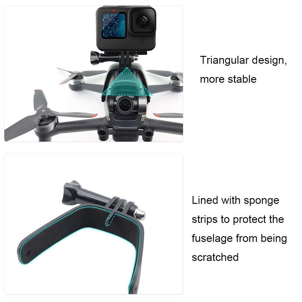 For DJI FPV Top Expansion Adapter Bracket Sports Camera Bracket