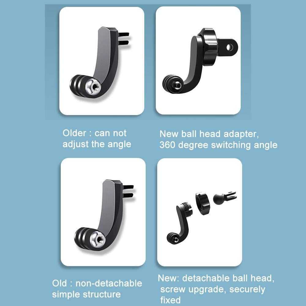 2 PCS Action Camera Universal Centered Vertical Shoot Horizontal Shoot Adapter