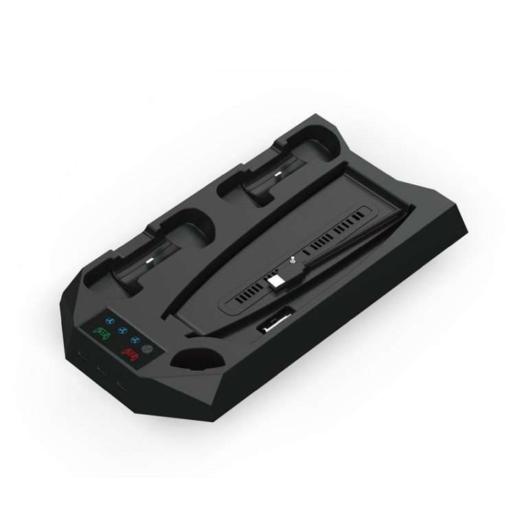 For PS5 DE/UHD 2 In 1 Handheld Console Cooling Stand Fan Base(Black)