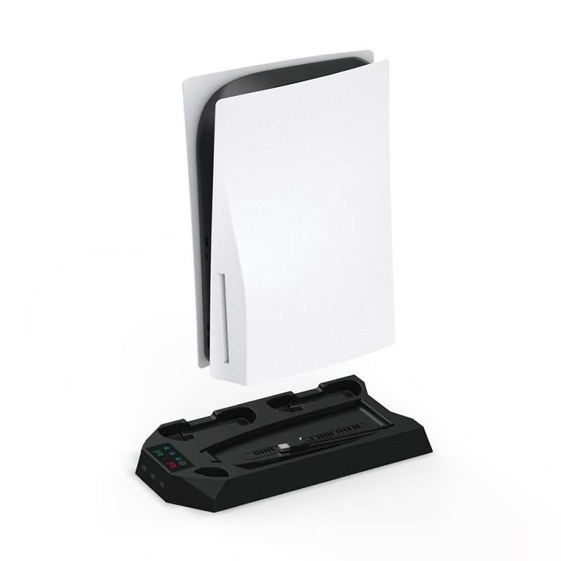 For PS5 DE/UHD 2 In 1 Handheld Console Cooling Stand Fan Base(Black)