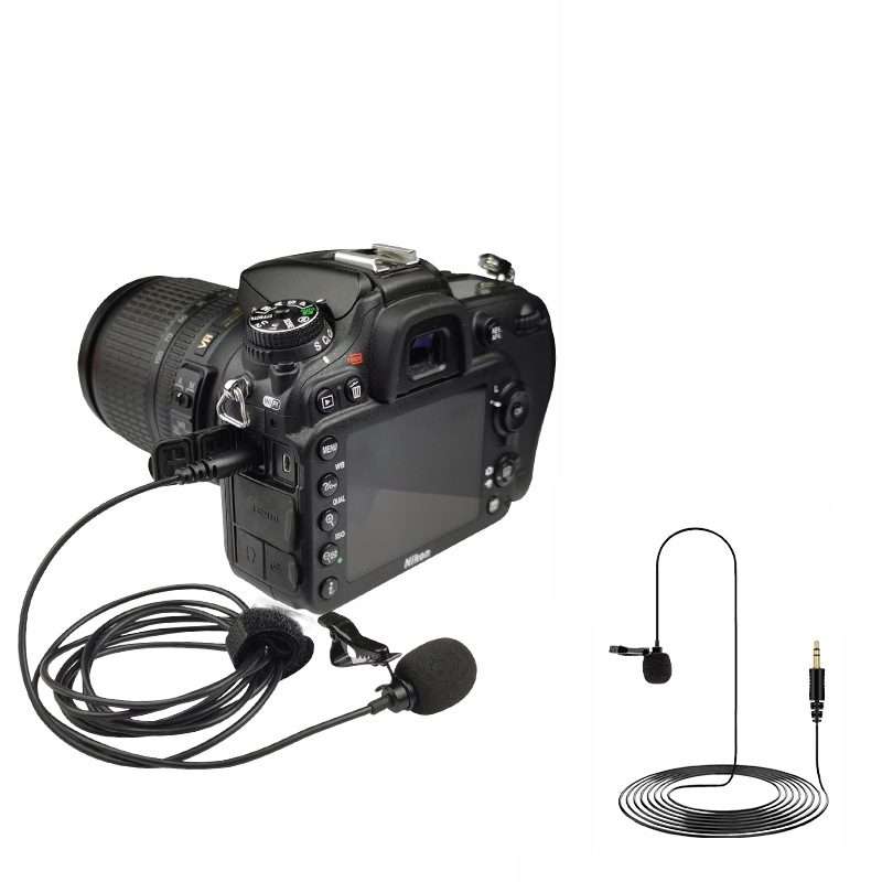 For Rode Wireless Camera Lavalier Microphone, Length 1.5m(Black)