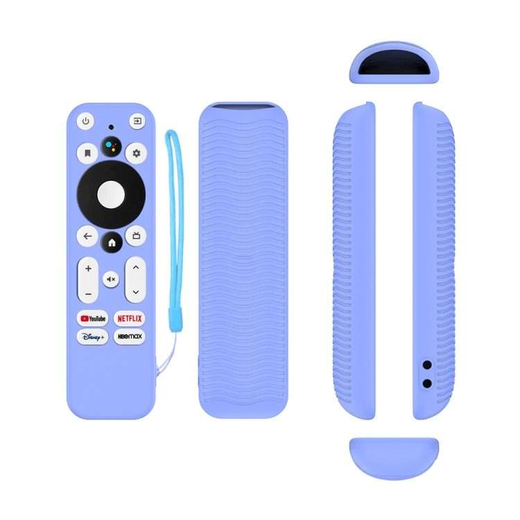 For ONN Android TV 4K UHD Streaming Device Y55 Anti-Fall Silicone Remote Contr ... (Luminous Blue)