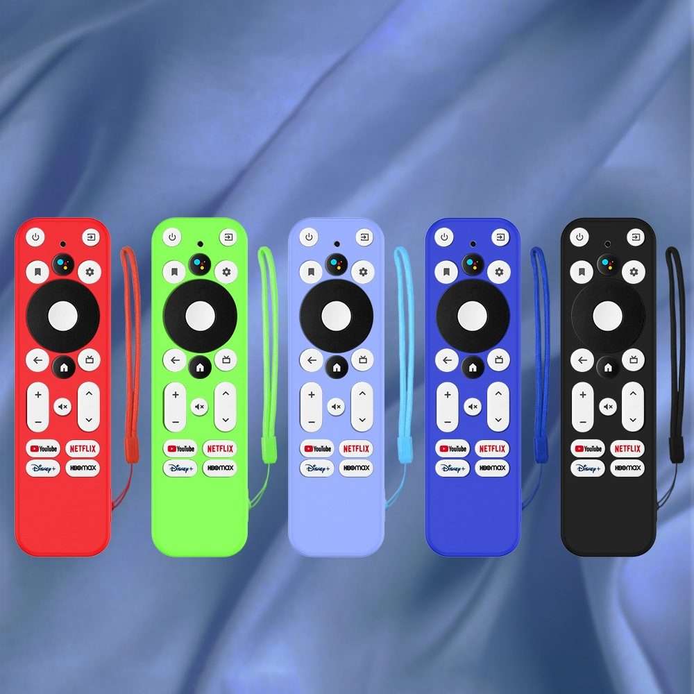 For ONN Android TV 4K UHD Streaming Device Y55 Anti-Fall Silicone Remote Contr ... (Luminous Blue)