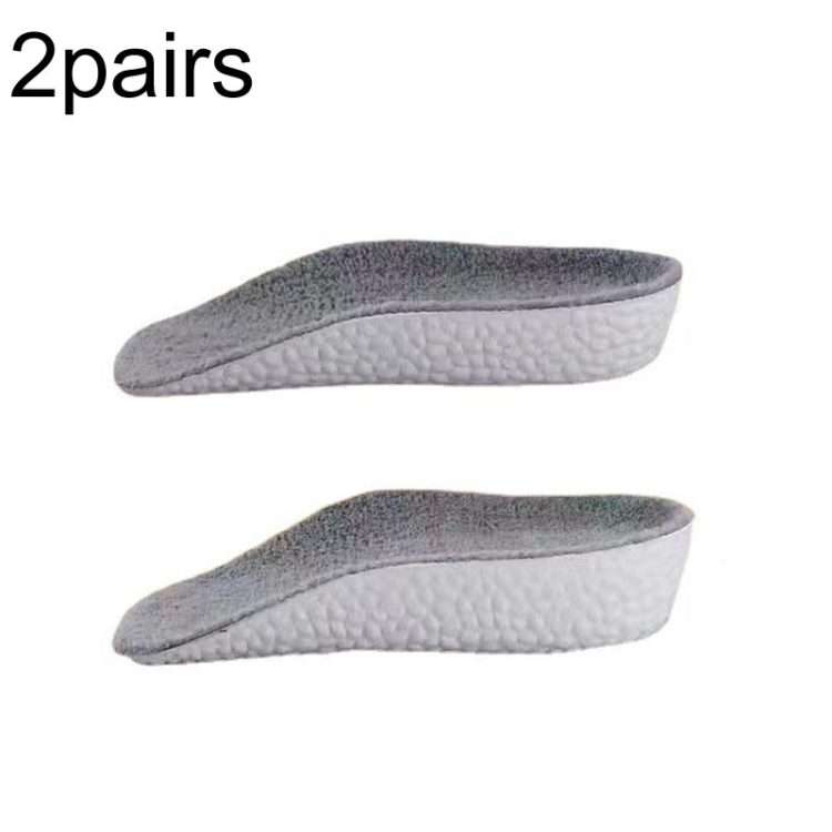 2.5cm+3.5cm 1pair Each Cashmere Boost Height Increased Half Insoles Warm Insoles(Gray)