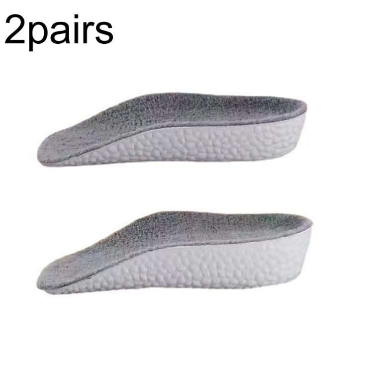 1.5cm+3.5cm 1pair Each Cashmere Boost Height Increased Half Insoles Warm Insoles(Gray)