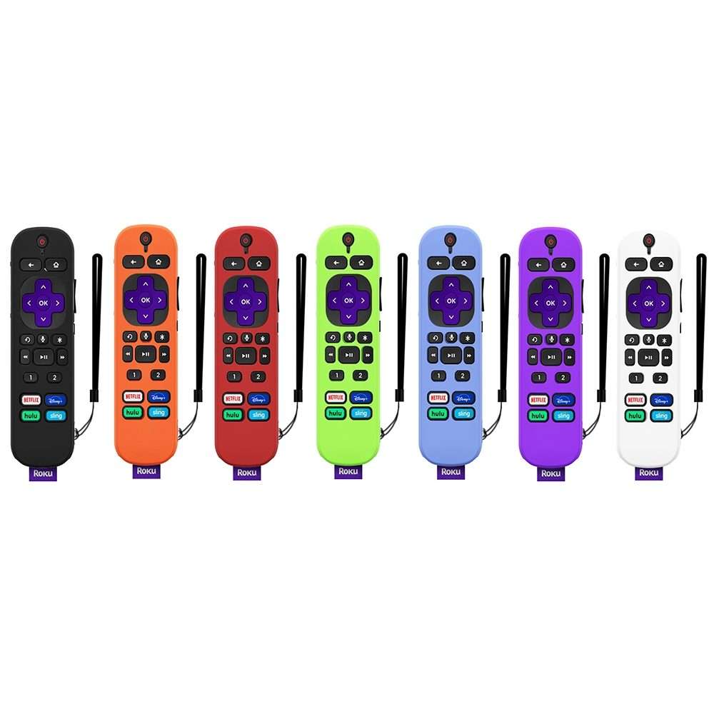 For TCL Roku Voice Remote Pro Y30 Remote Control Shockproof Silicone Protective Case(Black)