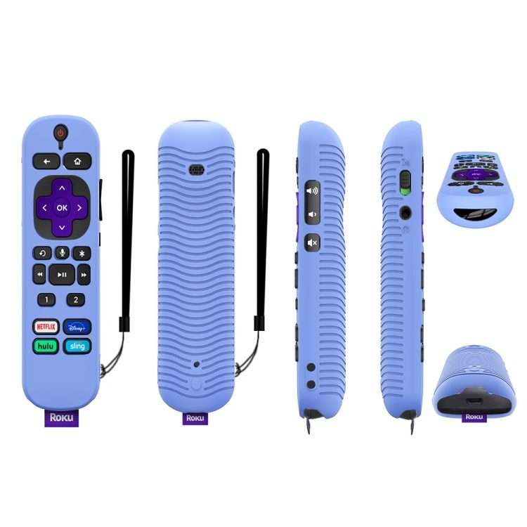 For TCL Roku Voice Remote Pro Y30 Remote Control Shockproof Silicone Protectiv ... (Luminous Blue)