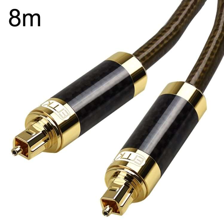 EMK GM/A8.0 Digital Optical Fiber Audio Cable Amplifier Audio Gold Plated ... (Transparent Coffee)