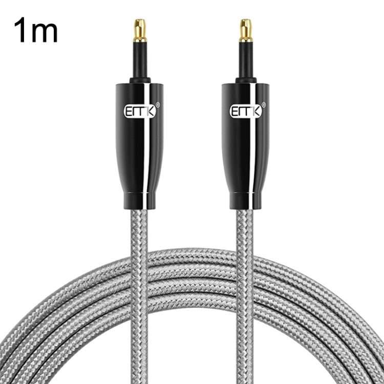 EMK QH4.0 Mini Toslink 3.5mm Interface SPDIF Audio Fiber Optical, Length: 1m(Black)