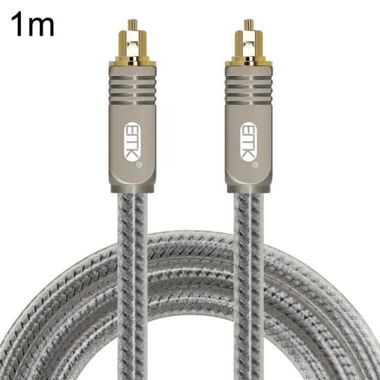 EMK YL/B Audio Digital Optical Fiber Cable Square To Square Audio Connectio ... (Transparent Gray)