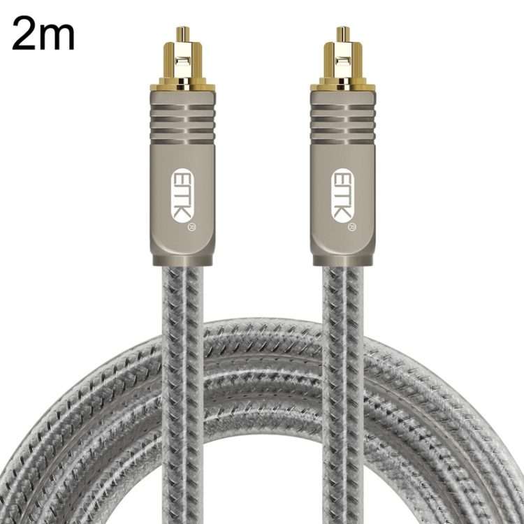 EMK YL/B Audio Digital Optical Fiber Cable Square To Square Audio Connectio ... (Transparent Gray)