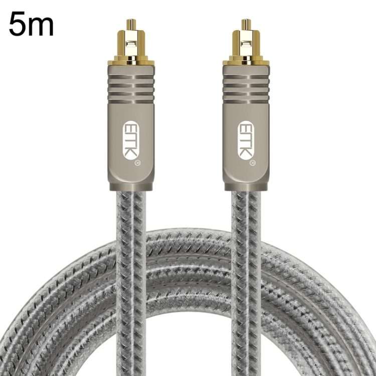EMK YL/B Audio Digital Optical Fiber Cable Square To Square Audio Connectio ... (Transparent Gray)