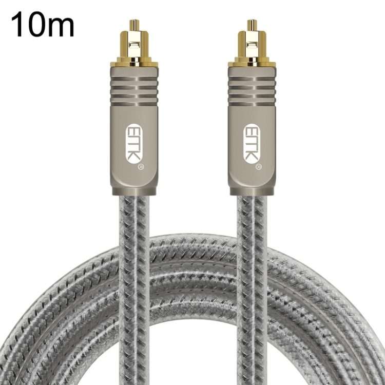 EMK YL/B Audio Digital Optical Fiber Cable Square To Square Audio Connectio ... (Transparent Gray)