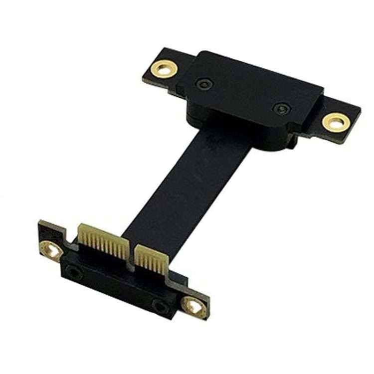 PCI-E 3.0 1X To 1X 90 Degrees Reverse Graphics Card / Wireless Network Card / Conversi ... (Black)