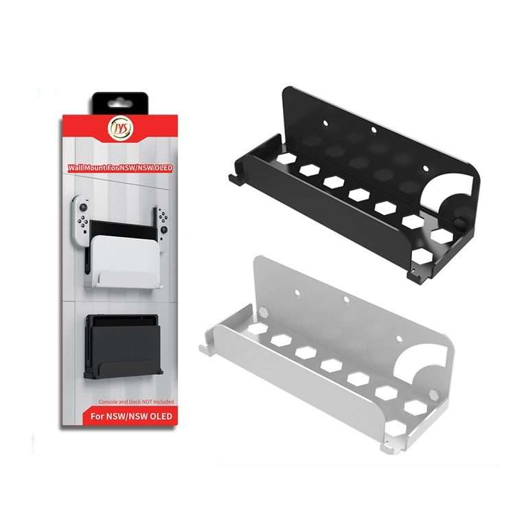 For Switch OLED Game Console JYS Wall Hanging Holder Bracket(White)