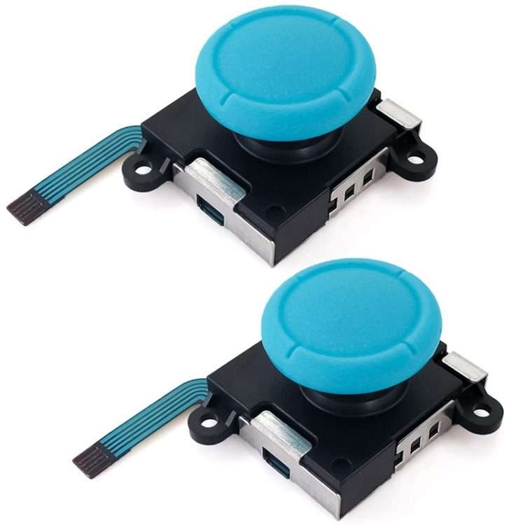 For Nintendo Switch 2pcs Game Console 3D Left Right Interoperability Rocker Rem ... Joystick(Blue)