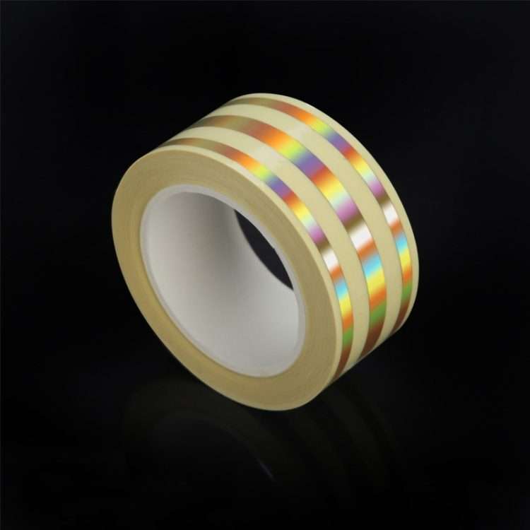 2.5cm x 5m Golden Tile Gap Tape Waterproof PVC Self Adhesive Sticker(Laser)