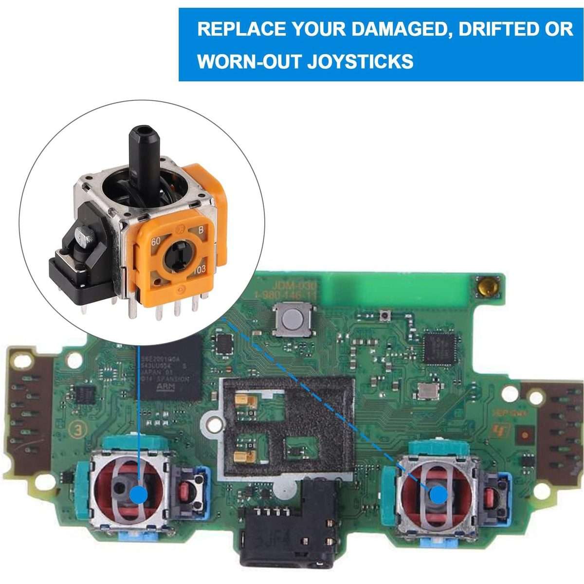 For PS4 Controller 3D Joystick Analog