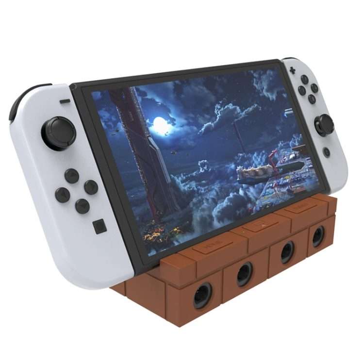 For Nintendo Switch / Switch OLED / NGC SW450 Handle Converter Multi-Function Charging ... (Brown)