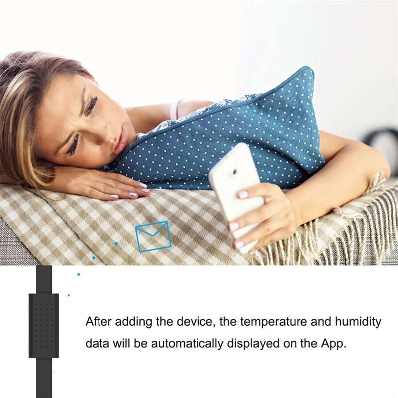 HTS2 Temperature And Humidity Smart Sensor For Bestcon RM4 Pro / RM4 Mini(Black)