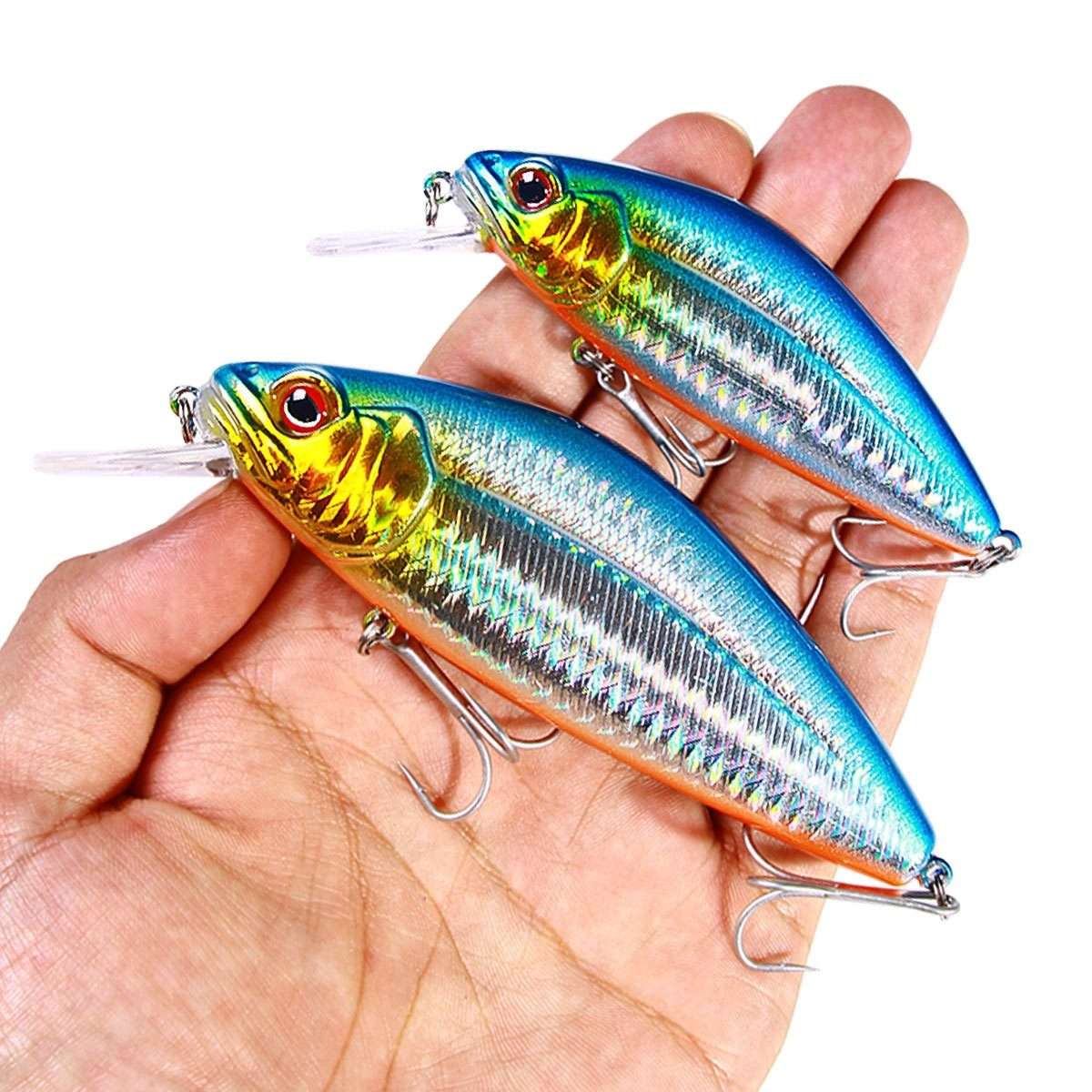 HENGJIA Long-distance Casting Sinking Minnow False Bait, Size: 12cm 32g(Red Silver)