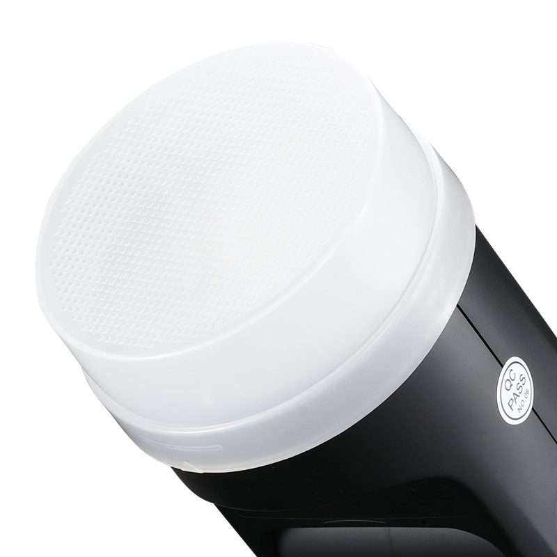 Round Light Head Universal SLR Camera Top Hot Shoe Light Soapbox, For Godox V1/AD100Pro ... (Blue)