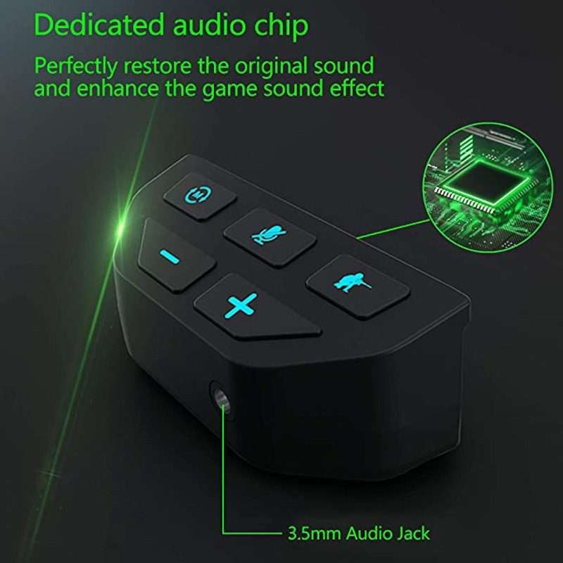 For Microsoft Xbox One S / X / Elite HS-XO193A Gamepad Sound Enhancer 3.5mm Converter ... (Black)