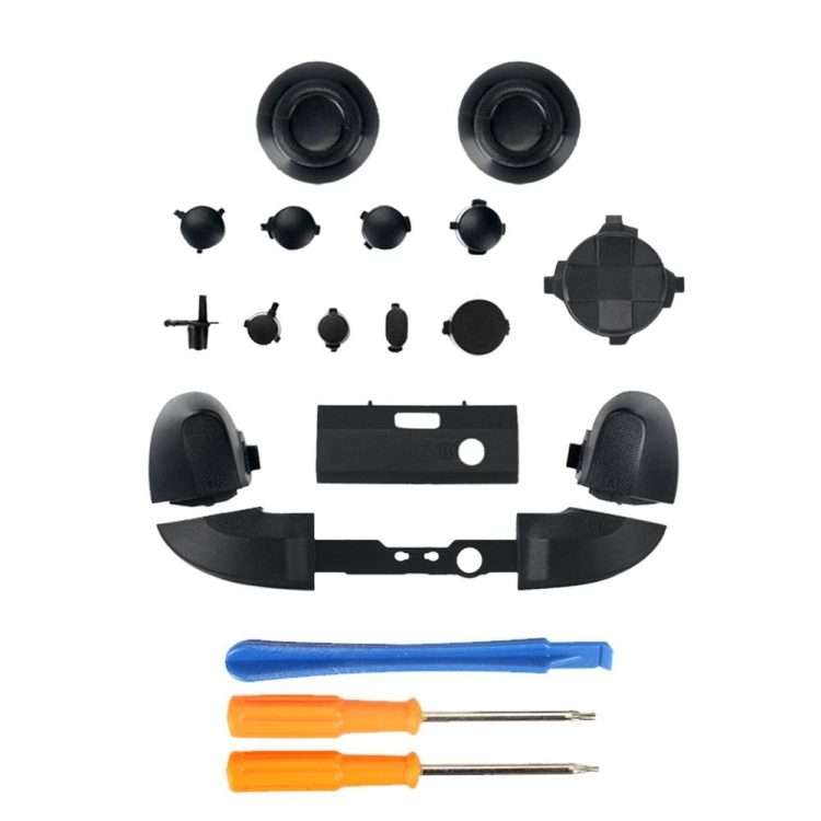 For Xbox Series X Controller Thumbstick LB RB Bumpers Trigger Buttons With Screwdriver ... (Black)