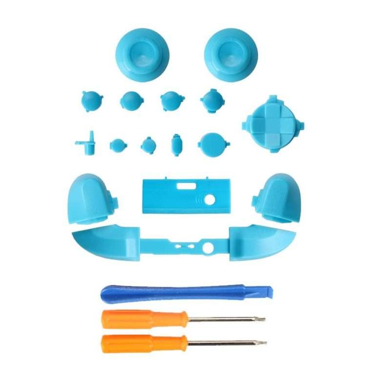 For Xbox Series X Controller Thumbstick LB RB Bumpers Trigger Buttons With Screwd ... (Light Blue)
