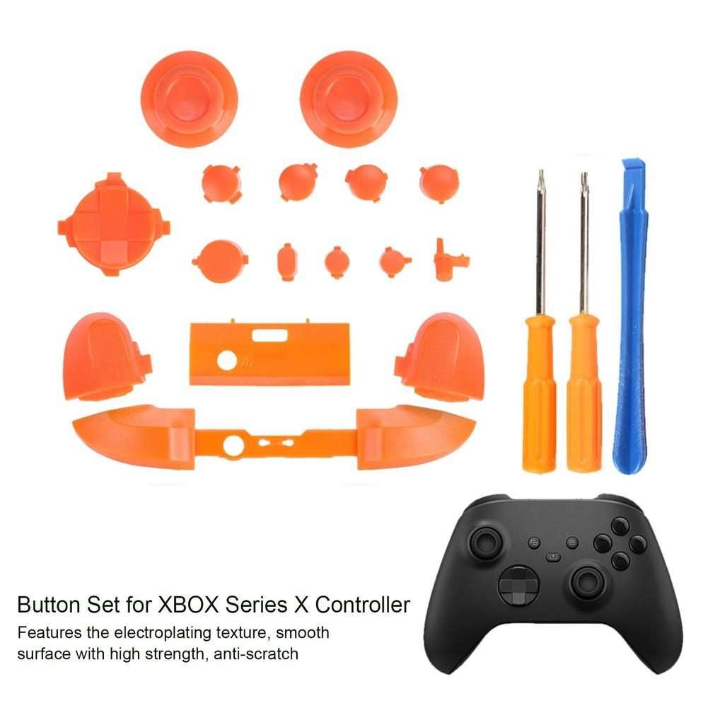 For Xbox Series X Controller Thumbstick LB RB Bumpers Trigger Buttons With Screwd ... (Light Blue)