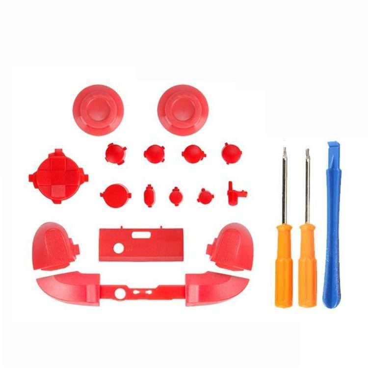 For Xbox Series X Controller Thumbstick LB RB Bumpers Trigger Buttons With Screwdriver A ... (Red)