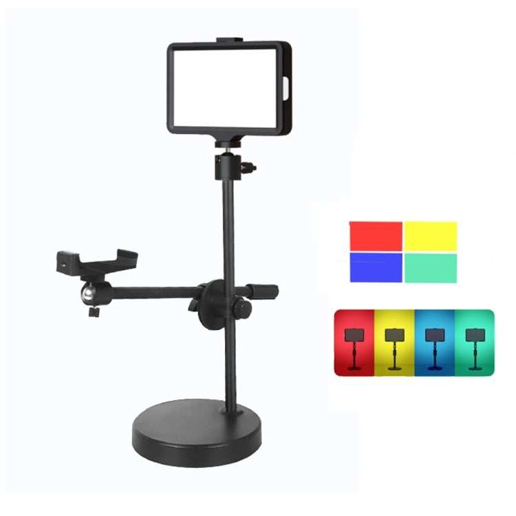 8 Inch 3200-5500K Three-color Temperature Photography Flat-panel Live Fill Light,Spec: Overhead Br