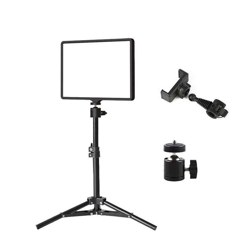 10 Inch 3000-6500K Three-color Temperature Photography Flat-panel Live Fill Light ... 0.5m Bracket