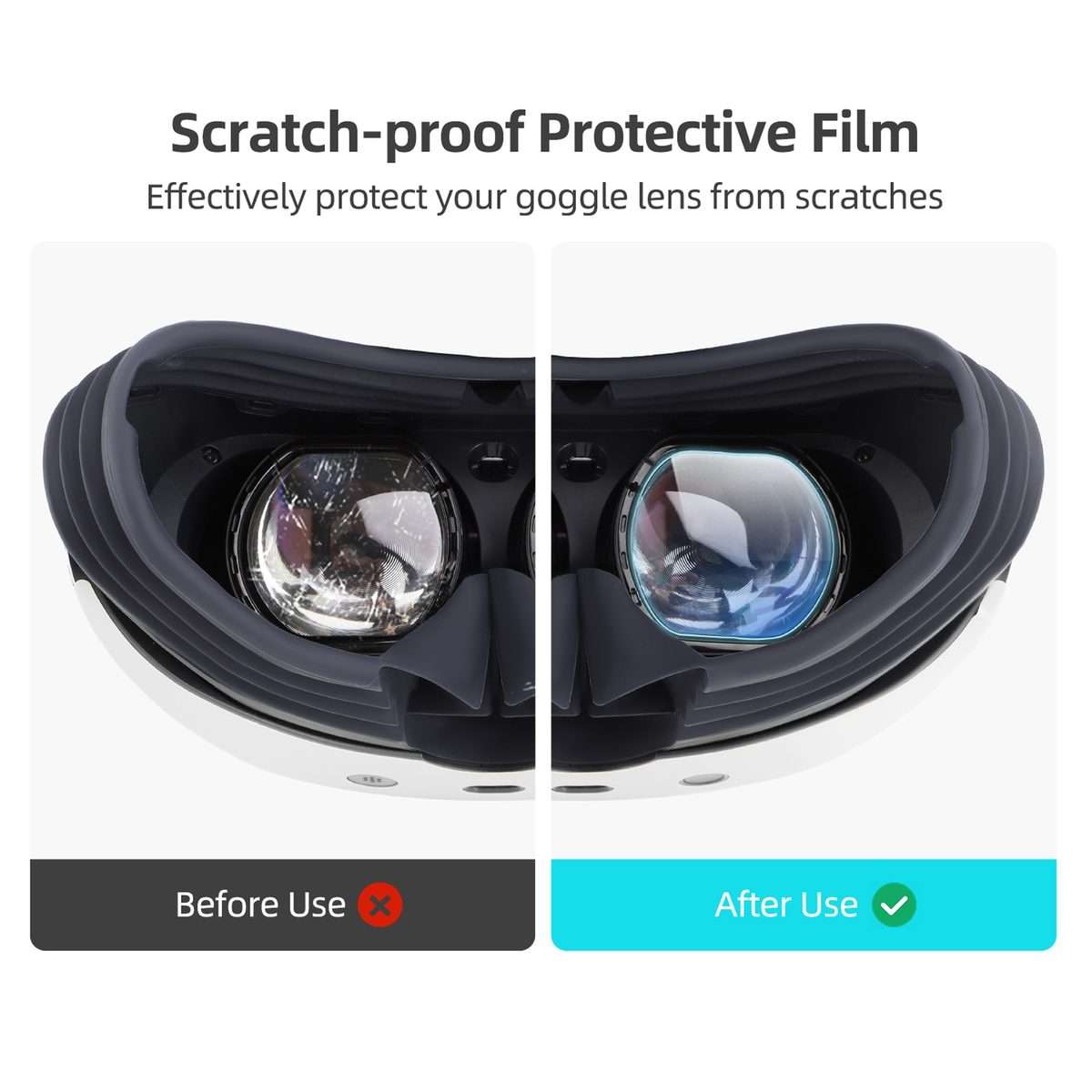 For PlayStation VR2 Hifylux PS-FF29 Lens Protective Film Set HD Scratch-Proof TPU So ... (As Show)