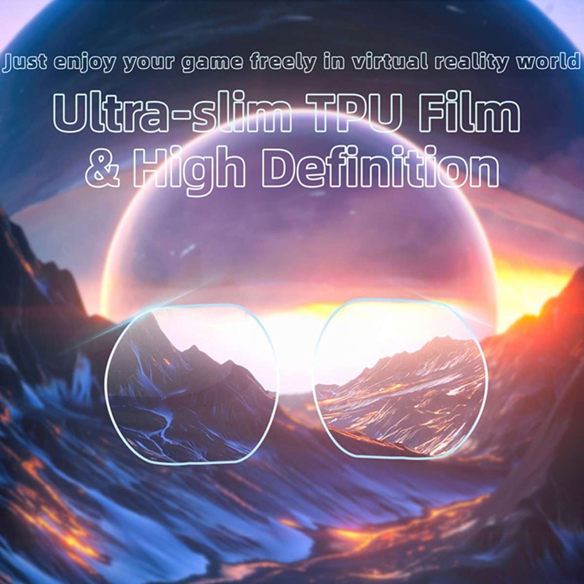 For PlayStation VR2 Hifylux PS-FF29 Lens Protective Film Set HD Scratch-Proof TPU So ... (As Show)