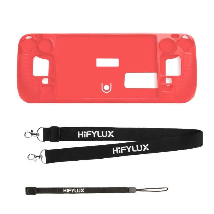For Steam Deck Hifylux ST-PF14 Game Console Silicone Case Anti-scratch Non-slip Handheld ... (Red)
