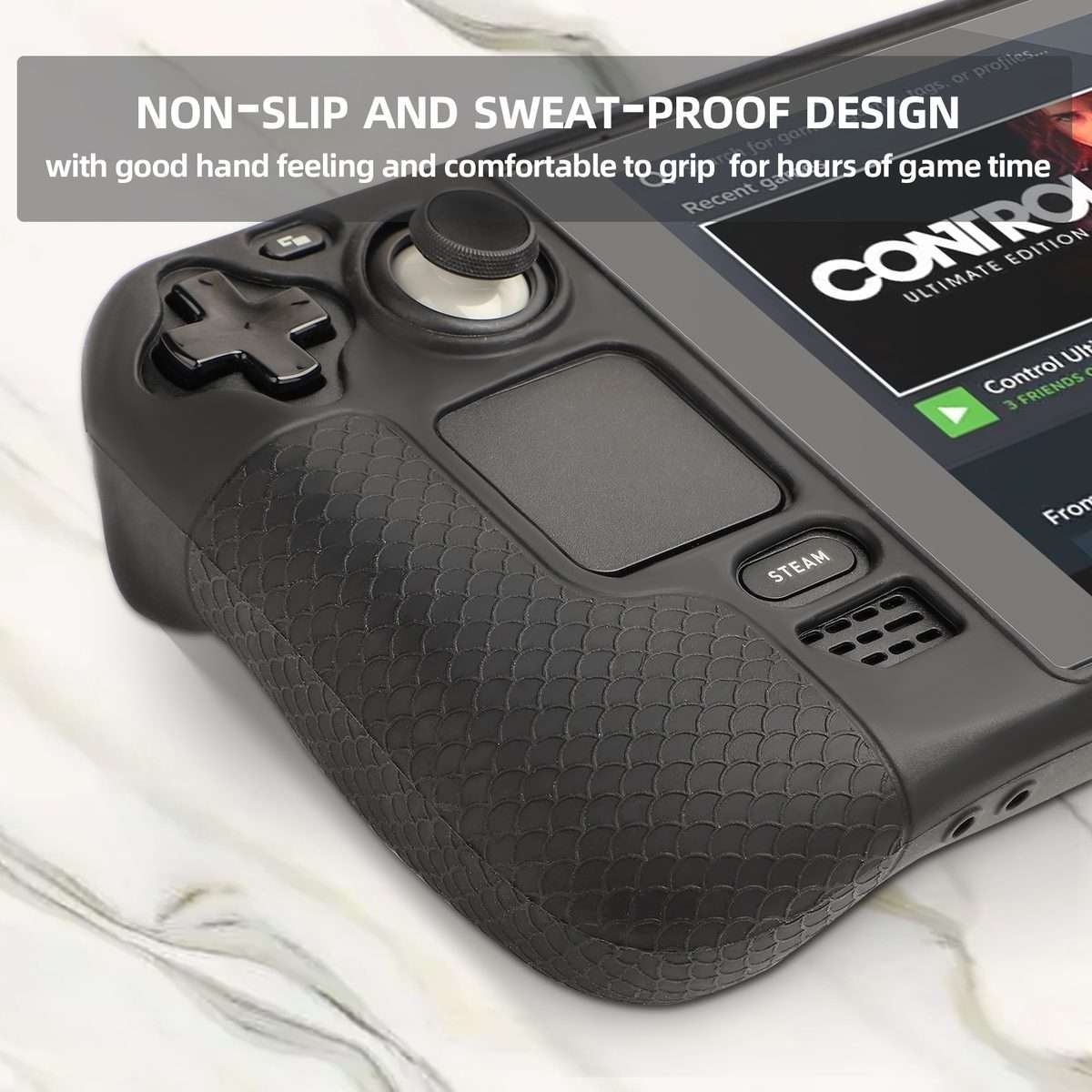 For Steam Deck Hifylux ST-PF14 Game Console Silicone Case Anti-scratch Non-slip Handheld ... (Red)