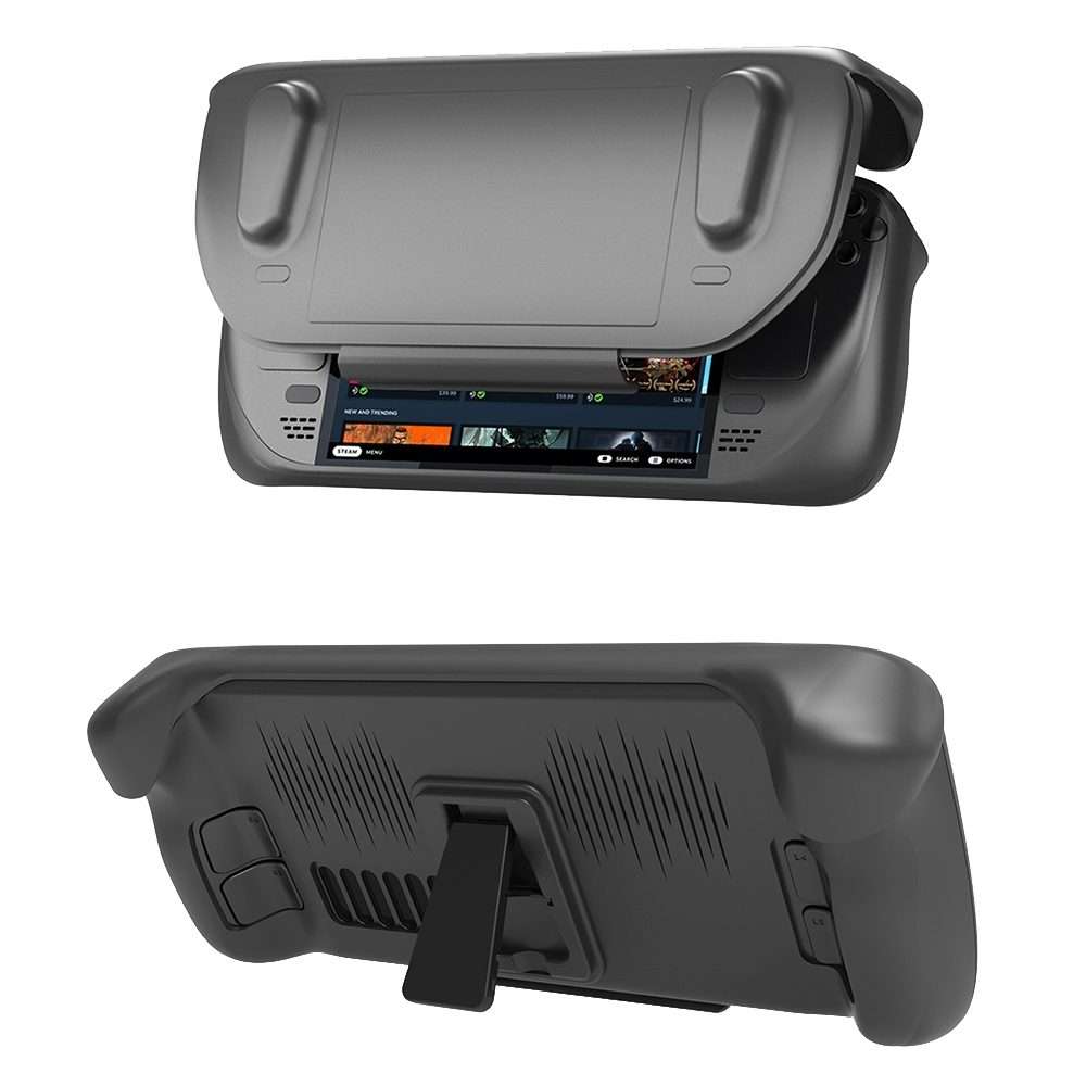 For Steam Deck JYS-SD012 Game Console All-inclusive Protective Case + Detachable Cover ... (Black)