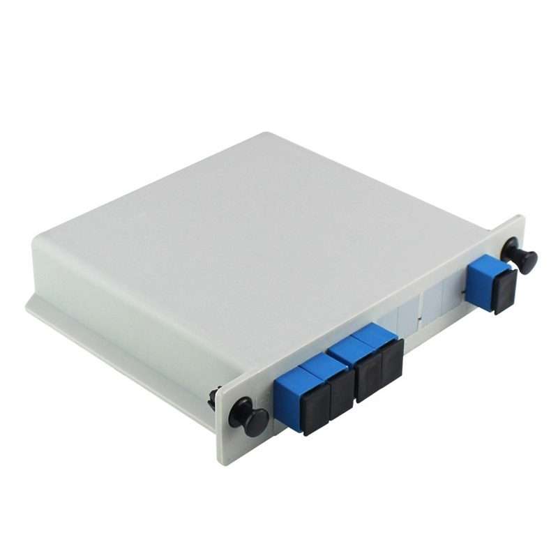 4 In 1 Plug-in PLC Optical Splitter SC Port Carrier-grade Fiber Optic Splitter
