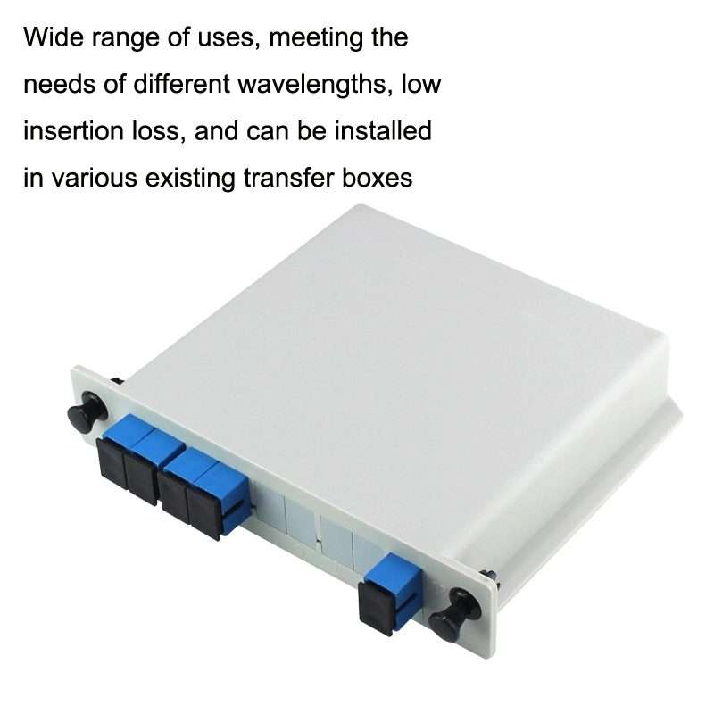 4 In 1 Plug-in PLC Optical Splitter SC Port Carrier-grade Fiber Optic Splitter