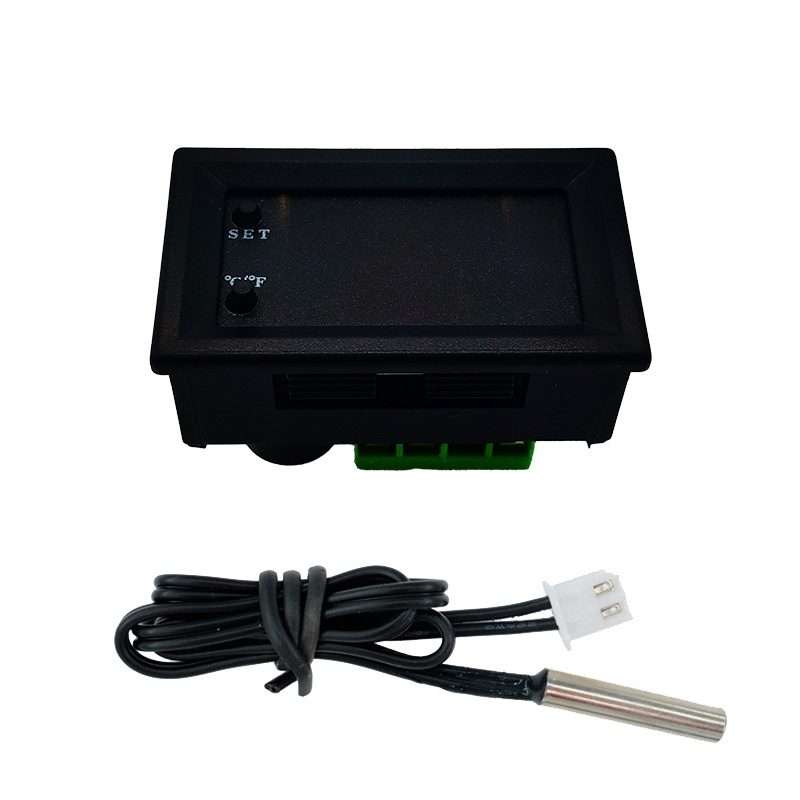 W2809 Digital Display Dual Display Thermostat Hatching Pet House Intelligent Waterproo ... (Black)