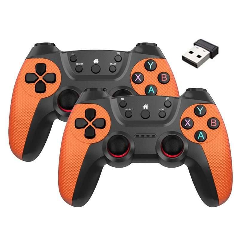 KM-029 2.4G One for Two Doubles Wireless Controller Support PC / Linux / And ... (Vitality Orange)