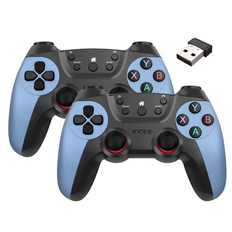 KM-029 2.4G One for Two Doubles Wireless Controller Support PC / Linux / Andro ... (Mountain Blue)