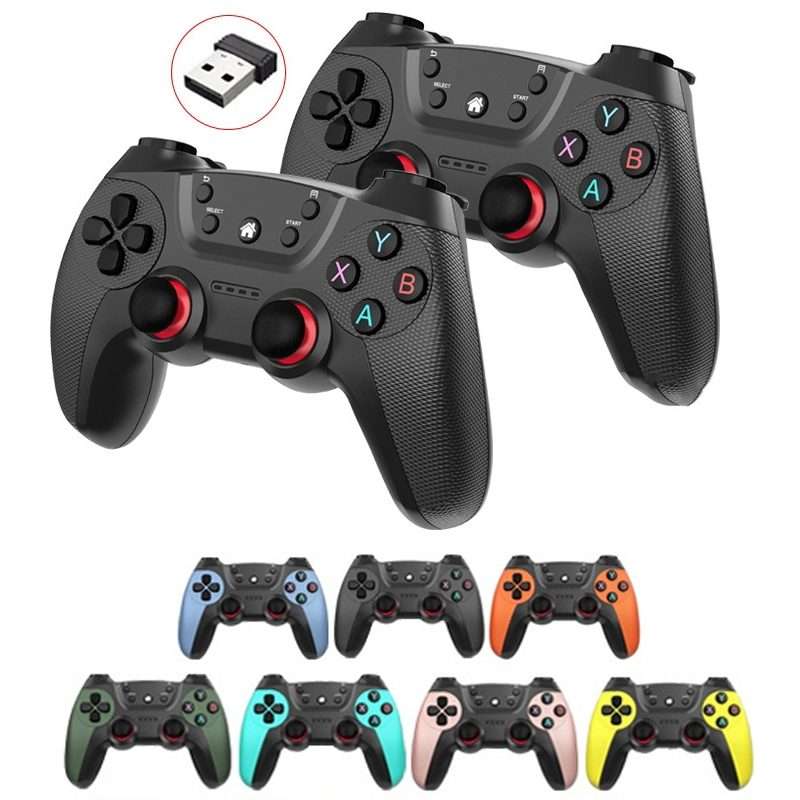 KM-029 2.4G One for Two Doubles Wireless Controller Support PC / Linux / Andro ... (Mountain Blue)
