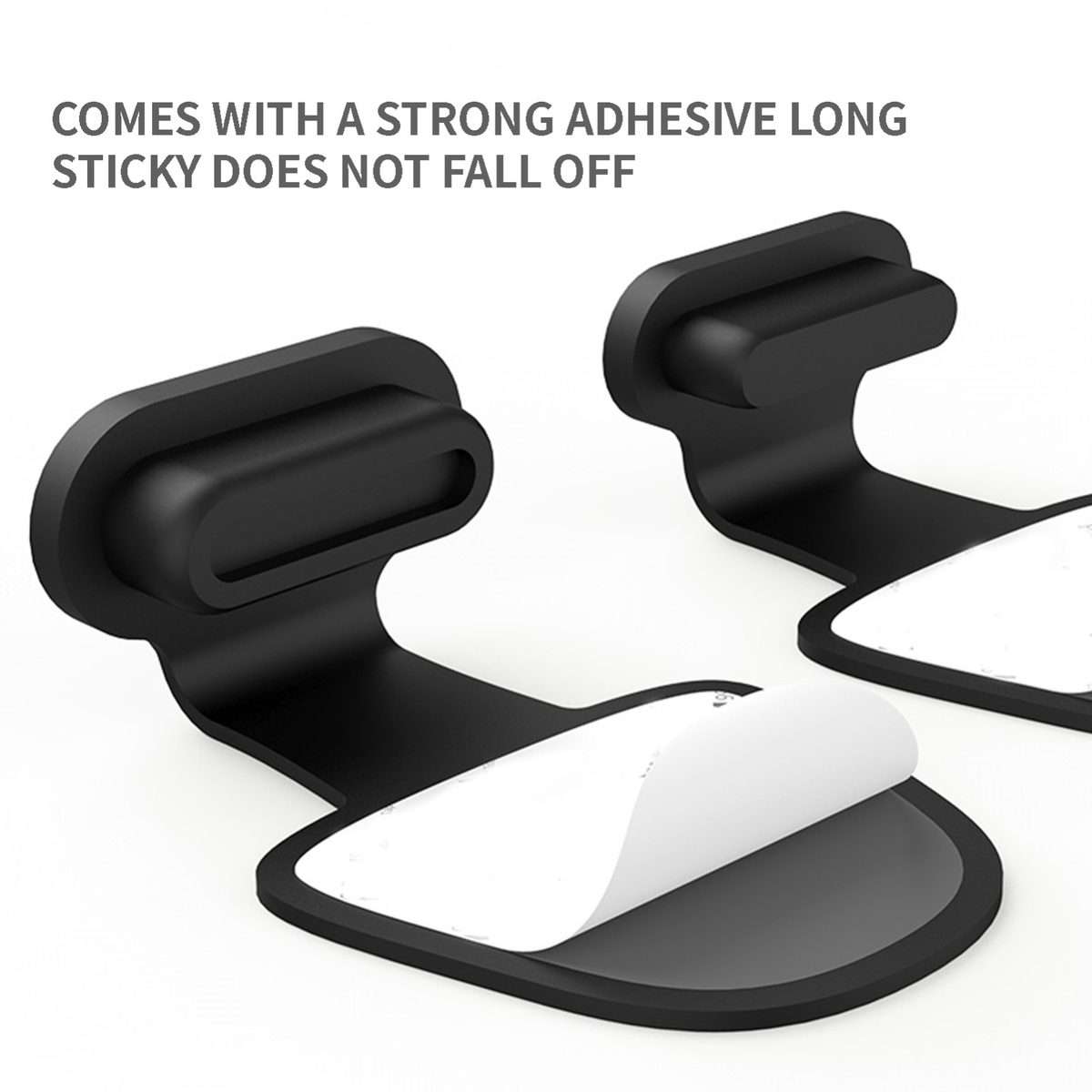 10pcs 8 Pin Mobile Phone Charging Port Silicone Anti-Dust Plug Back-adhesive Los ... (Transparent)