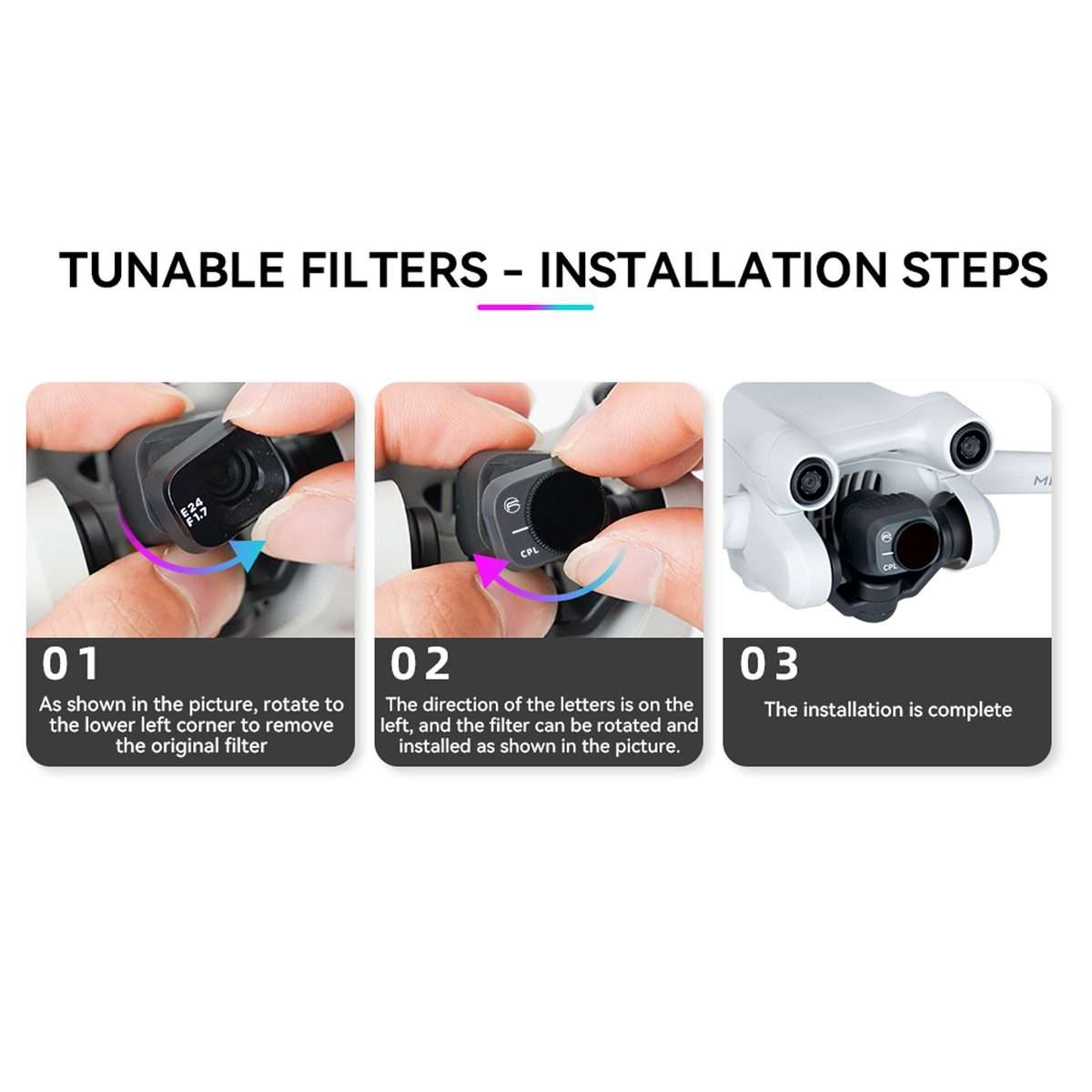 For DJI Mini 3 Pro RCSTQ PL Filters Drone Accessoires ND32/PL