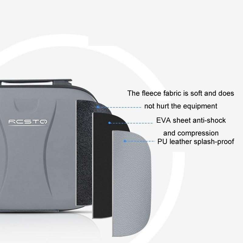 For DJI Mini 3 Pro RCSTQ Remote Control Portable Storage Bag(Grey)