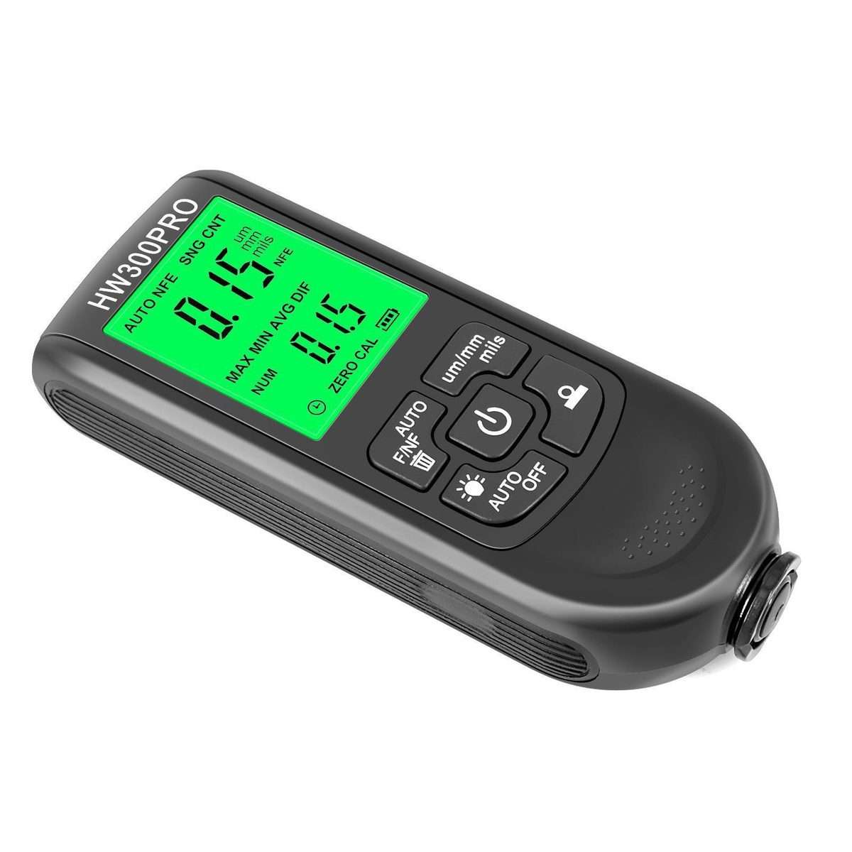 HW-300PRO High Precision Coating Paint Powder Layer Thickness Gauge Anti-slip Paint Fi ... (Black)