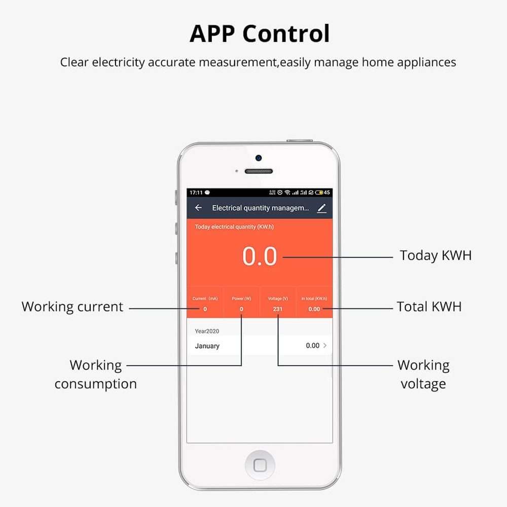 ZMAi-90 Wifi Smart Switch Energy Meter Support Tuya Smart Life APP Work With Alexa Google